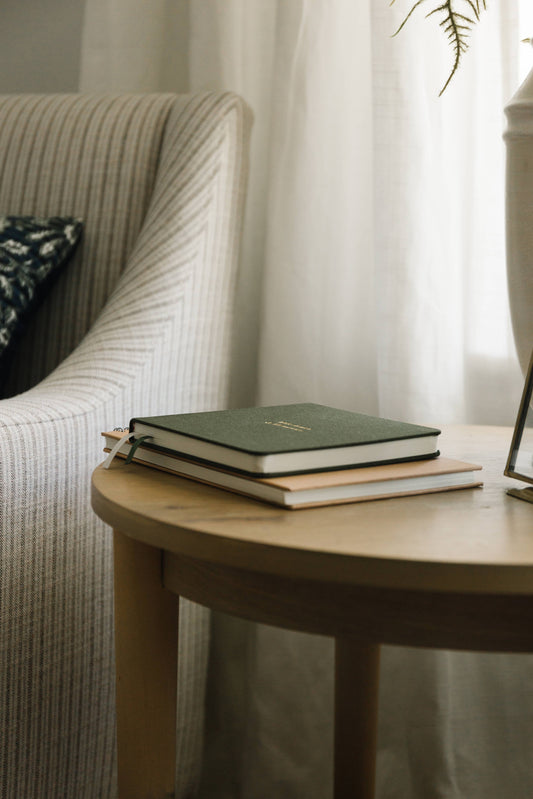Linen Free Flow Notebook - Sand/Copper Foil