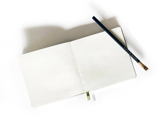 Linen Free Flow Notebook - Sand/Copper Foil